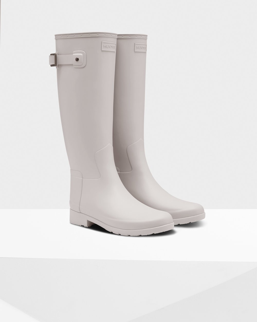 Bottes Hautes de Pluie Hunter Refined Slim Fit Femme Grise SEBCGAP-20